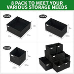 Foldable Closet Organizers and Storage Dresser Drawer Dividers for Clothes, Socks, Scarves & Ties