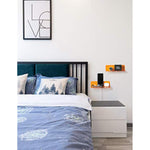 Floating Hanging Shelves with Cable Clips for Bedroom & Gaming Room - Set Of 2