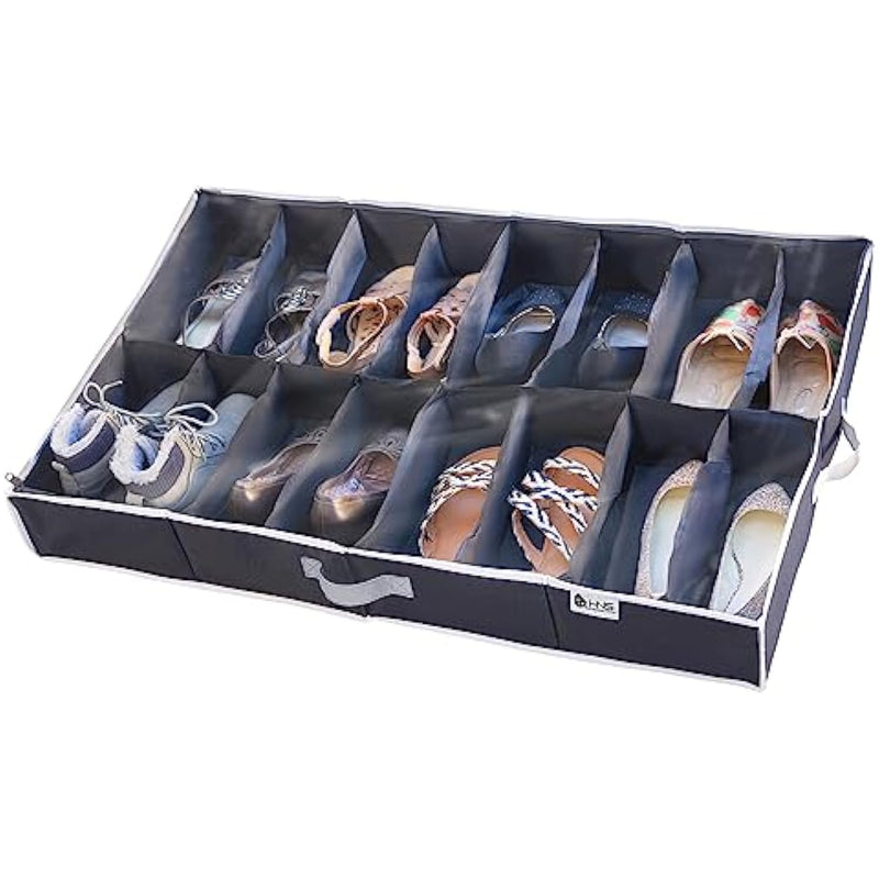 Underbed Storage Solution Fits for Men's and Women's Shoes