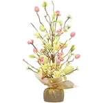 Easter Decorations 18 Inch Pre Lit Easter Egg Tree Tabletop Decor With Delicate Oranments
