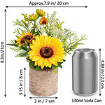 Sunflower Artificial Flowers Pot for Bedroom & Living Room