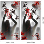 2 Pcs Scary Zombie Hands Halloween Window Cling Window Poster