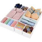 Foldable Closet Organizers and Storage Dresser Drawer Dividers for Clothes, Socks, Scarves & Ties