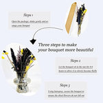 White and Black 17.7in Dried Flowers Bouquet Pampas Grass Bunny Tail Vase Filler