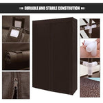 28 Pairs Portable Double Row with Nonwoven Fabric Cover Shoe Rack