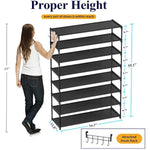 9-Tier Metal Space Saving Shoe Shelf for Entryway