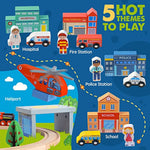 Train Set 110Pcs Wooden Train Set