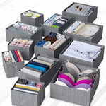 Set Of 12 Closet Organizer and Storage Divider Baskets For Clothes