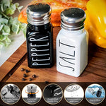 Stainless Steel Lid Glass Salt and Pepper Shakers