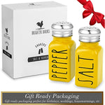 Stainless Steel Lid Glass Salt and Pepper Shakers