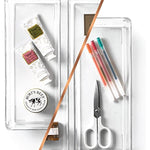 Plastic Drawer Organizer Bin for Makeup - 2 Pack