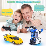 Remote Control Transforming Robot Cars For Kids 8 13 Year Old