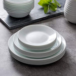 Triple Layer Glass And Chip Resistant Lightweight Round 6 3 4 Inch Plates
