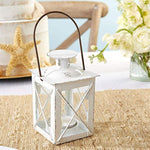Luminous Metal Mini Lanterns Vintage Teal Light Candle Holders White