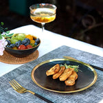 Golden Rim Dish Set For Home Decor Sets 12 Piece Service For 4