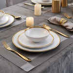 Golden Rim Dish Set For Home Decor Sets 12 Piece Service For 4