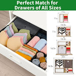 Foldable Closet Organizers and Storage Dresser Drawer Dividers for Clothes, Socks, Scarves & Ties