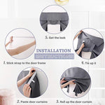 Self Stick Tie Up Shades Tricia Door Window - W 26 x L 69 inches