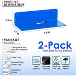 Floating Hanging Shelves with Cable Clips for Bedroom & Gaming Room - Set Of 2