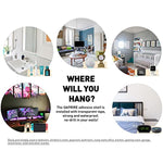 Floating Hanging Shelves with Cable Clips for Bedroom & Gaming Room - Set Of 2