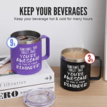 Sometimes You Forget You're Awesome Coffee Mug, Thank You Gifts for Coworker, Friends, Mom, Wife