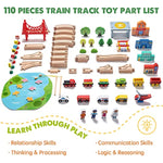 Train Set 110Pcs Wooden Train Set