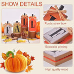 4 Pcs Rustic Thanksgiving Farmhouse Home Decor Signs