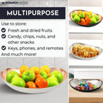 Modern Fruit Bowl Metal Hand Hammered Bowl Decor Black Copper Finish 3 5 Quarts