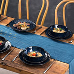 Ceramic Fluted Dinner Plates 18 Piece