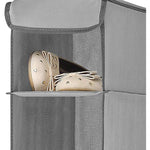 8 Section Hanging Shoe Shelves, Grey