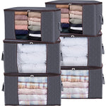 Storage Bag Organizer with Reinforced Handle Thick Fabric for Comforters