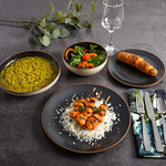 Classic Double Bowl Dinnerware Set Service For 4 16Pcs