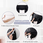 Self Stick Tie Up Shades Tricia Door Window - W 26 x L 69 inches