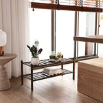 Bamboo Stackable Shoe Shelf Storage Organizer