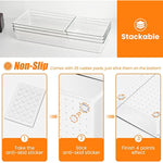 6 Pack  Acrylic Non Slip Non Cracking Drawer Storage Tray