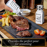 Stainless Steel Lid Glass Salt and Pepper Shakers