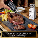 Stainless Steel Lid Glass Salt and Pepper Shakers