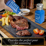 Stainless Steel Lid Glass Salt and Pepper Shakers