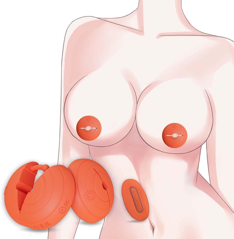 Mini Nipple Vibrator with 10 Vibration Modes & Remote – Adjustable Clips for Couples