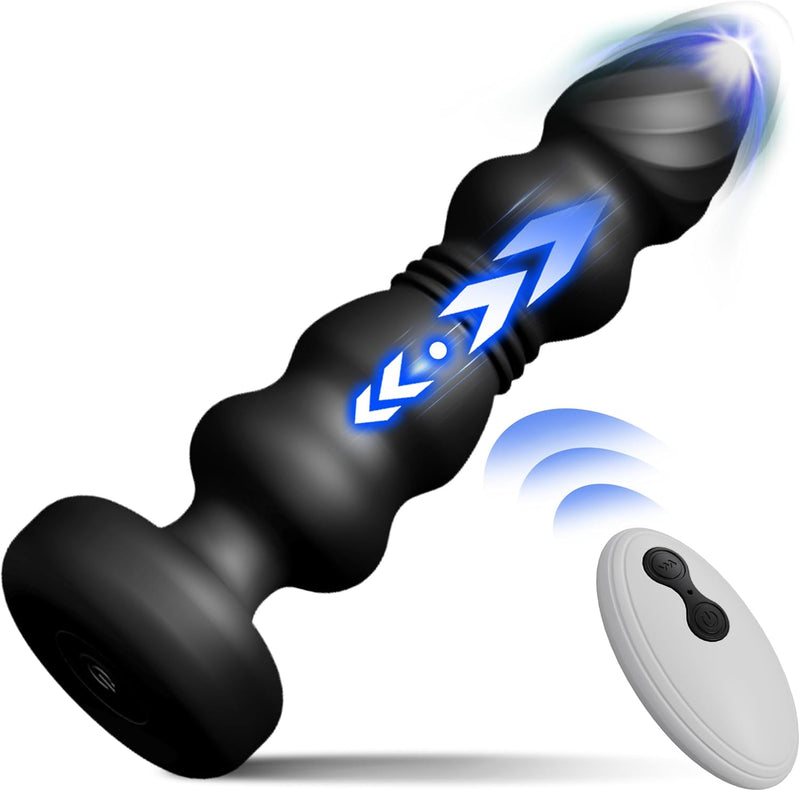 Thrusting Vibrating Anal Plug with Remote – Prostate Massager & Butt Plug for Couples