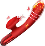 Realistic Dildo Vibrator with 10 Licking & Vibration Modes for G-Spot & Clitoral.