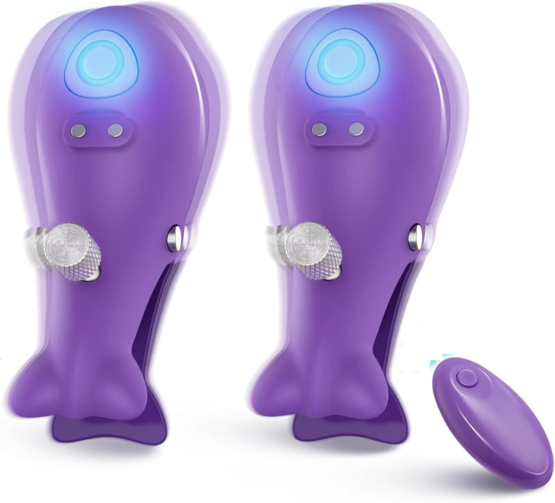 2-in-1 Nipple & Clitoral Vibrator – Wireless Remote Control with 10 Modes