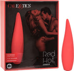 Hot Ember 10-Function Waterproof Rechargeable Silicone Vibrator with Flickering Tip