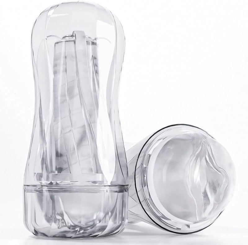 Portable Manual Stroker Cup for Men with 7.5" Depth & Realistic Texture