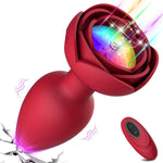 Glowing Vibrating Butt Plug – LED Silicone Anal Plug with 7 Modes & Remote Control