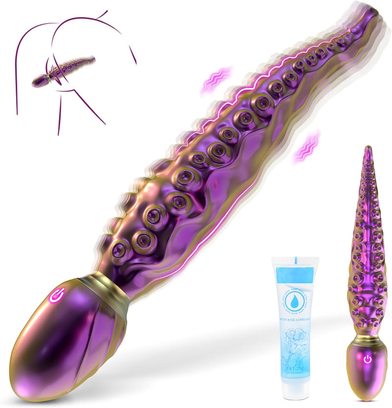 Realistic Tentacle Vibrator – 8.6” Silicone Dildo with 10 Modes for Full-Body Pleasure