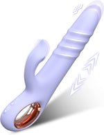 Thrusting Rabbit Vibrator – 10 Vibration & Thrust Modes for G-Spot & Clitoral Pleasure