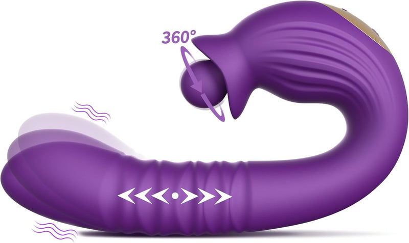 4-in-1 Thrusting G Spot Vibrator – Clitoral Stimulator with 10 Modes for Pleasure