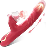 Thrusting Dildo Vibrator – G-Spot & Clitoral Stimulator with Suction & Licking
