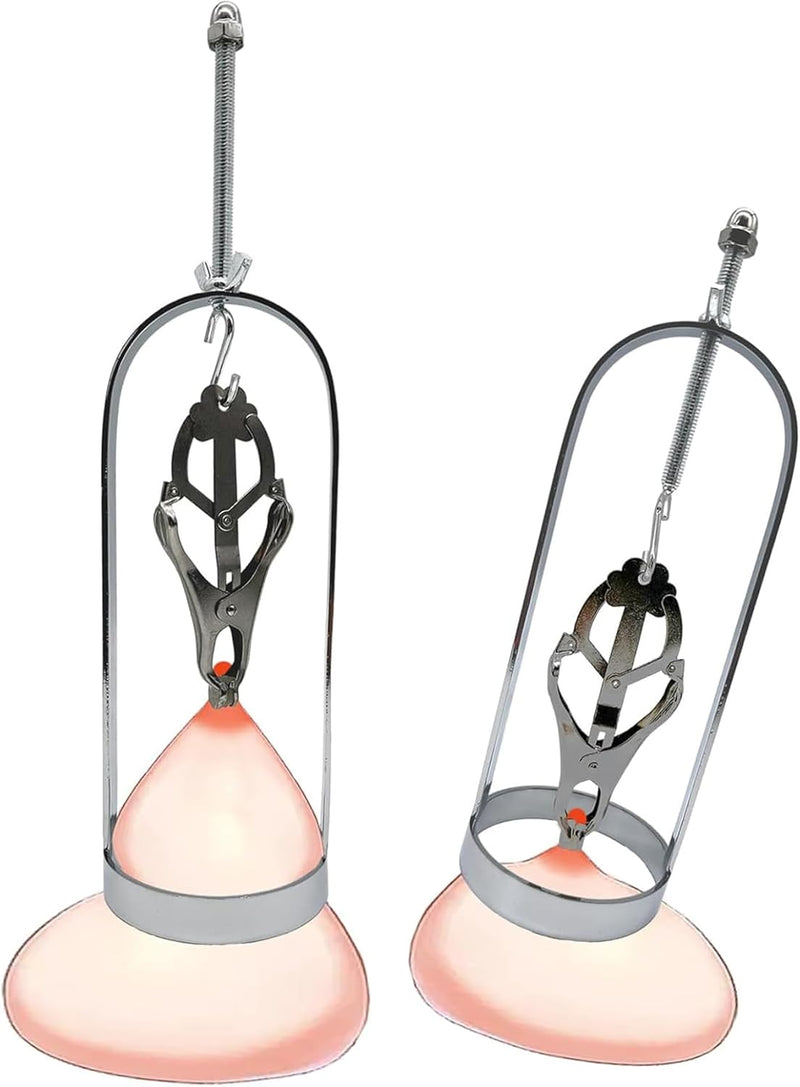 Adjustable Nipple Clamps for Women, Non-Piercing Metal Clit & Breast Stimulation